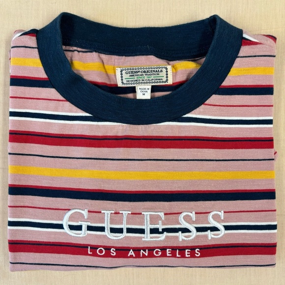 Guess Los Angeles Striped T-Shirt – Men’s Medium - Picture 3 of 6